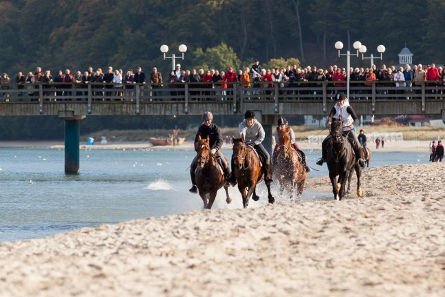 Binz, Pferdrennen am Strand 