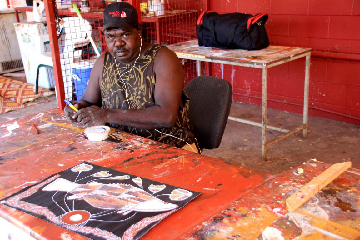 Der Barramundi ist für viele Aboriginemaler ein beliebtes Motiv